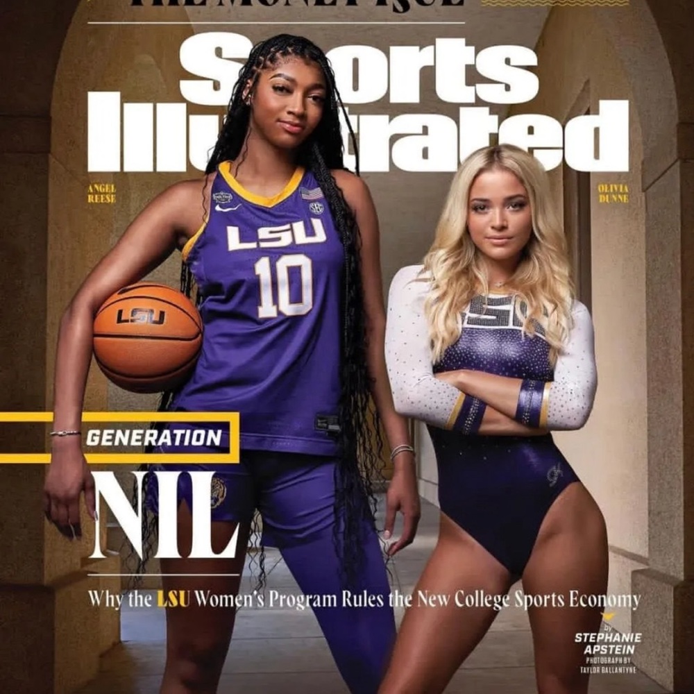ANGEL REESE LSU TIGERS OLIVIA DUNNE - SPORTS ILLUSTRATED MAGAZINE - OCTOBER 2023